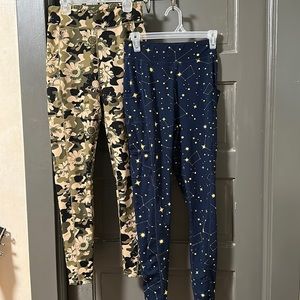 !2 Leggings! Camo Print and Constellation Print Leggings